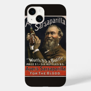Vintage-Produktetikett, Ayer's Sarsaparilla-Geträn Case-Mate iPhone 14 Hülle
