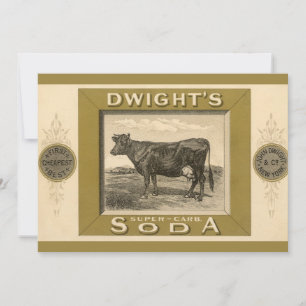 Vintage-Produktetikett, Dwight's Bicarbonated Soda