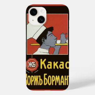 Vintage-Produktetikett, russischer heißer Schokola Case-Mate iPhone Hülle