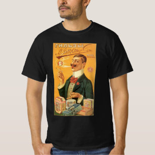 Vintage-Produktetikett, russischer Zigarettentabak T-Shirt
