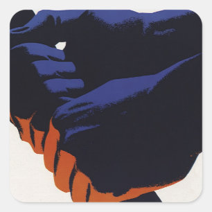 Vintage Produktionsstätte, Produktion Quadratischer Aufkleber