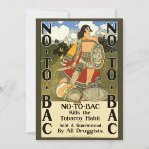 Vintage-Produktlabel-Kunst, Nein zu Bac, Rauchen a
