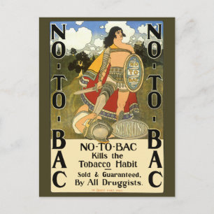 Vintage-Produktlabel-Kunst, Nein zu Bac, Rauchen a Postkarte