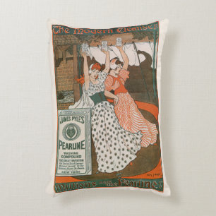 Vintage-Produktlabel-Kunst Pearline Modern Cleanse Dekokissen