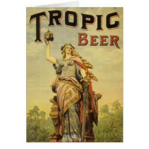 Vintage-Produktlabel-Kunst, Tropic Beer Gladiator