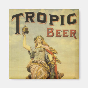 Vintage-Produktlabel-Kunst, Tropic Beer Gladiator Magnet
