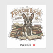Vintage Professor Biscuit Frenchie Esquire Aufkleber (Blatt)