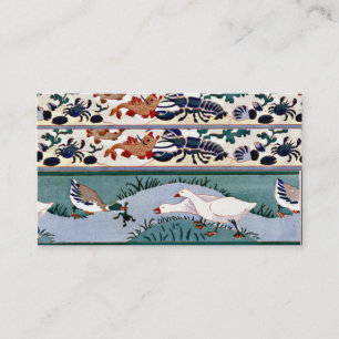 Vintage-Profilkarte Vögel Visitenkarte