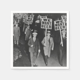 Vintage Prohibition Bier, Wir wollen Bier Serviette