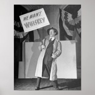 Vintage Prohibitionsbier, Jahrgang 1930, Bar-Kunst Poster