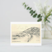 Vintage Promenade Aberystwyth Postkarte (Stehend Vorderseite)