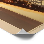 Vintage Promenade Sunny Brighton Poster (Ecke)