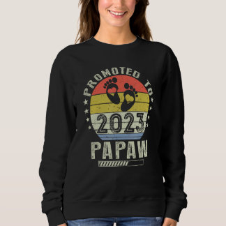 Vintage Promoted To Papaw 2023 Sweatshirt