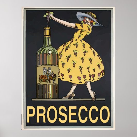 Vintage Prosecco Poster (Vorne)