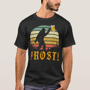 Vintage PROST! Bigfoot Yeti trinkt deutsches Bier T-Shirt
