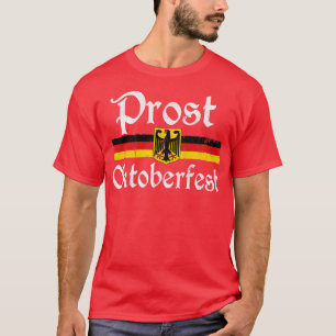Vintage Prost Oktoberfest 2023 Bier Deutsche Flagg T-Shirt