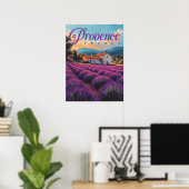 Vintage Provence Lavender Fields Poster (Heimbüro)