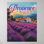Vintage Provence Lavender Fields Poster (Vorne)