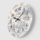 vintage Provence-Muster Große Wanduhr (Winkel)