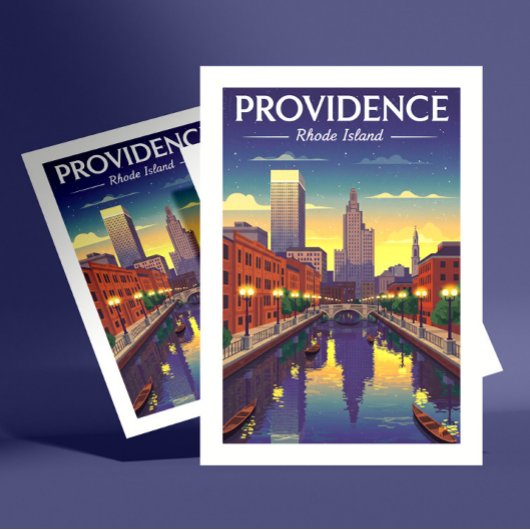 Vintage Providence Rhode Island Postkarte