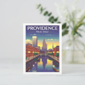 Vintage Providence Rhode Island Postkarte (Stehend Vorderseite)