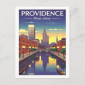 Vintage Providence Rhode Island Postkarte (Vorderseite)