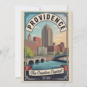 Vintage Providence Rhode Island Retro-Reise Feiertagskarte