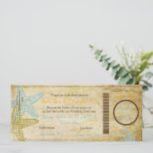 VINTAGE PRÜFUNGEN DES BLUE STARFISH-BOARDINGS EINLADUNG (Stehend Vorderseite)