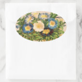 Vintage Prunkwinde Ovaler Aufkleber (Tasche)