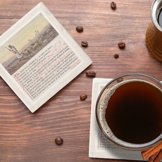 Vintage Psalm 23 Biblical Scripture  Steinuntersetzer