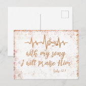 Vintage Psalmen Song Bibel Verse Postkarte (Vorne/Hinten)