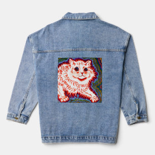 Vintage psychedelische Katze von Louis Wain Jeansjacke