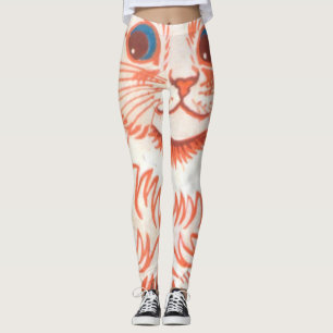 Vintage psychedelische Katze von Louis Wain Leggings