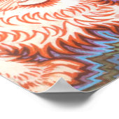 Vintage psychedelische Katze von Louis Wain Poster (Ecke)