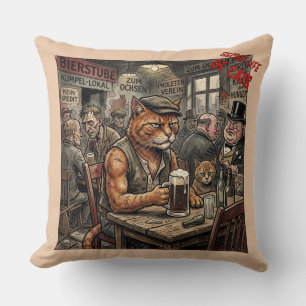 Vintage Pub Katzen: 'Das geheime Leben' Anthropomo Kissen