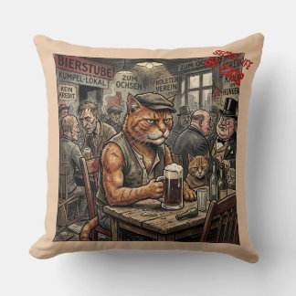 Vintage Pub Katzen: 'Das geheime Leben' Anthropomo Kissen