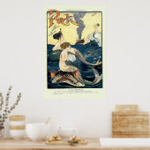 Vintage Puck Cover mit Mermaids Poster (Küche)