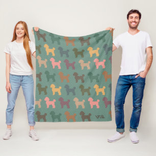 Vintage-Pudel-Decke Retro-Geschenk für Hunde-Liebh Fleecedecke