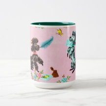 Vintage Pudel-Kaffee-Tasse