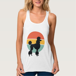 Vintage Pudel Sonnenuntergang Retro Hund Silhouett Tank Top