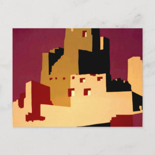 Vintage Pueblos des Südwestens WPA Poster Art Postkarte