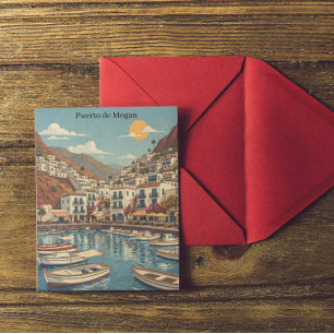 Vintage Puerto de Mogán Gran Canaria Kanarische In Postkarte