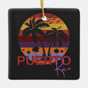 Vintage Puerto Rico Sommerstrand Keramikornament
