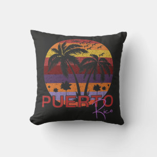 Vintage Puerto Rico Sommerstrand Kissen