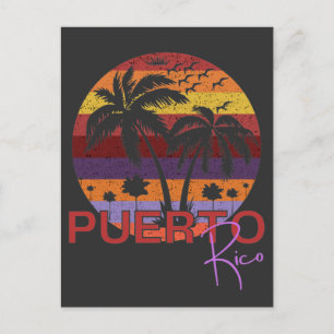 Vintage Puerto Rico Sommerstrand Postkarte