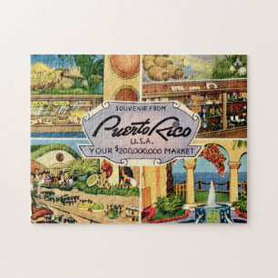 Vintage Puerto Rico Szenen Puzzle