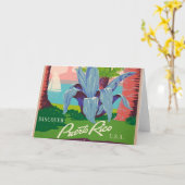 Vintage Puerto Rico Wandern Karte (Gelbe Blume)