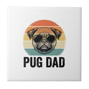 Vintage-Pug-Vater-Gravur-Hunde-Liebhaber-Design_1 Fliese