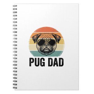 Vintage-Pug-Vater-Gravur-Hunde-Liebhaber-Design_1 Notizblock