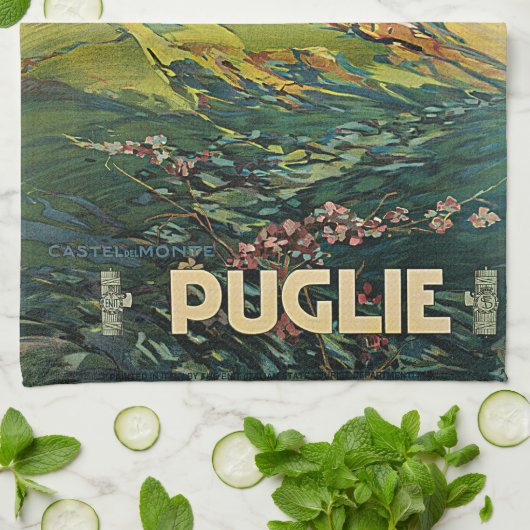 Vintage Puglia Geschirrtuch (Gefaltet)